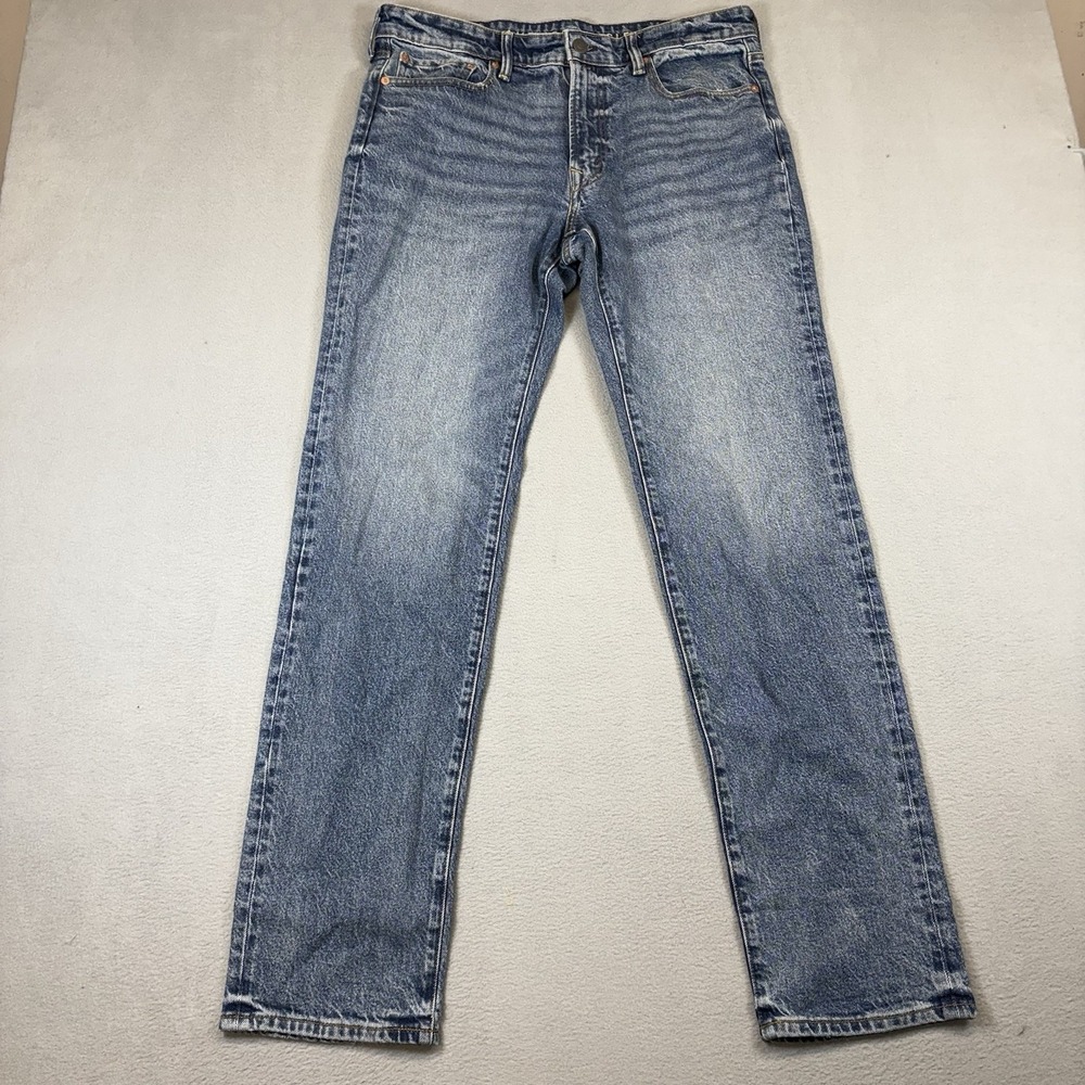 American Eagle EasyFlex Jeans Mens 34x36 Blue Straight Leg Stretch Denim